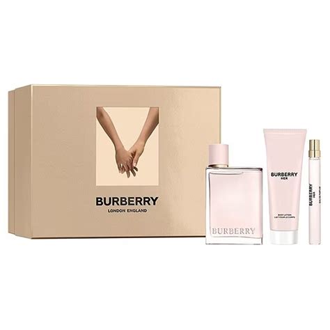 burberry her perfume travel set.